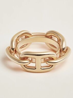 SCARF RING in Goldtone Plated brass Hermes style 🇫🇷 REGATE EUC